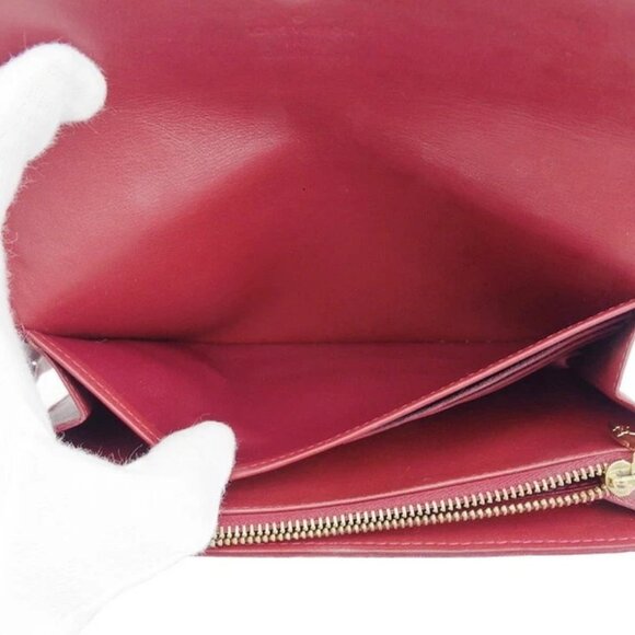 LOUIS VUITTON Long Wallet Monogram Vernis Pomme d'Amour Authentic Used - Picture 8 of 11